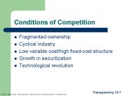 Conditions of Competition