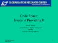 Civic Space: Issues in Providing It PowerPoint PPT Presentation