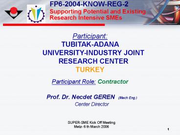 Prof' Dr' Necdet GEREN Mech Eng'