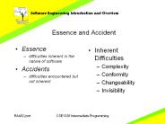 Essence and Accident