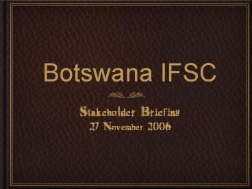 Botswana IFSC