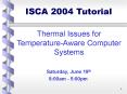 ISCA 2004 Tutorial PowerPoint PPT Presentation