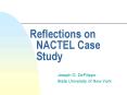 Reflections on NACTEL Case Study PowerPoint PPT Presentation
