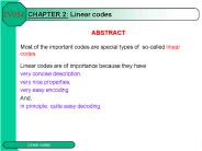 CHAPTER 2: Linear codes