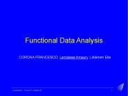 Functional Data Analysis