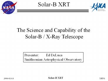 Solar-B XRT