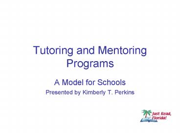 Tutoring and Mentoring Programs