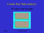 Cosmic Ray Data Analysis