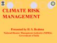 CLIMATE RISK MANAGEMENT PowerPoint PPT Presentation