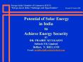 Potential of Solar Energy PowerPoint PPT Presentation