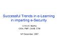 Successful Trends in eLearning in imparting eSecurity PowerPoint PPT Presentation