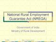 National Rural Employment Guarantee Act NREGA PowerPoint PPT Presentation