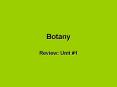 Botany PowerPoint PPT Presentation