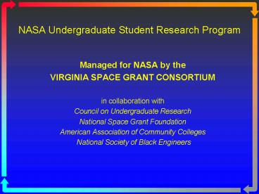 NASA Undergraduate Student Research Program