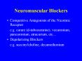 Neuromuscular Blockers PowerPoint PPT Presentation