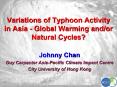 Variations of Typhoon Activity in Asia Global Warming andor Natural Cycles PowerPoint PPT Presentation