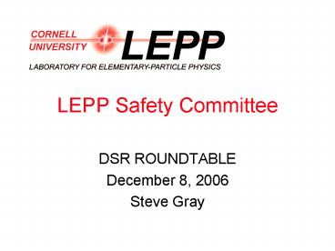LEPP Safety Committee