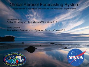 Global Aerosol Forecasting System