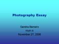 Photography Essay PowerPoint PPT Presentation