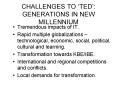 CHALLENGES TO TED: GENERATIONS IN NEW MILLENNIUM PowerPoint PPT Presentation