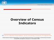 Overview of Census Indicators