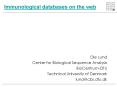 Immunological databases on the web PowerPoint PPT Presentation