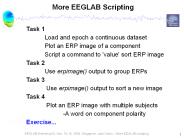 More EEGLAB Scripting
