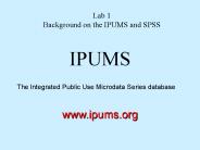 The Integrated Public Use Microdata Series database