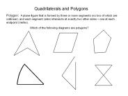 Quadrilaterals and Polygons