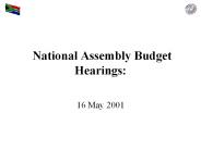 National Assembly Budget Hearings: