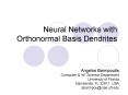 Neural Networks with Orthonormal Basis Dendrites PowerPoint PPT Presentation