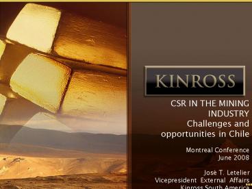 CSR IN THE MINING INDUSTRY