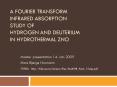 A Fourier transform infrared absorption study of hydrogen and deuterium in hydrothermal ZnO PowerPoint PPT Presentation