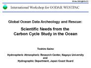 International Workshop for GODAR WESTPAC
