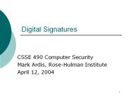 Digital Signatures
