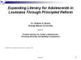 Expanding Literacy for Adolescents in Louisiana Through Principled Reform PowerPoint PPT Presentation