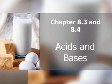 Acids and Bases