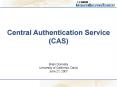 Central Authentication Service PowerPoint PPT Presentation