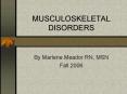 MUSCULOSKELETAL DISORDERS PowerPoint PPT Presentation