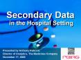 Secondary Data in the Hospital Setting