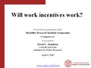 Will work incentives work?