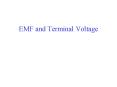 EMF and Terminal Voltage PowerPoint PPT Presentation