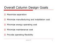 Overall Column Design Goals