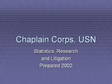 Chaplain Corps, USN