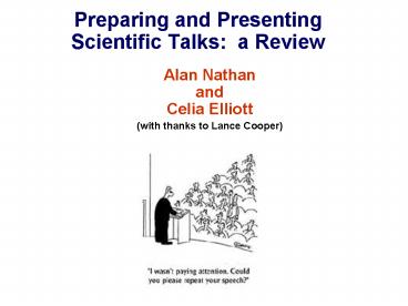 Preparing and Presenting Scientific Talks: a Review