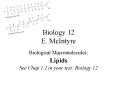 Biology 12 E. McIntyre PowerPoint PPT Presentation