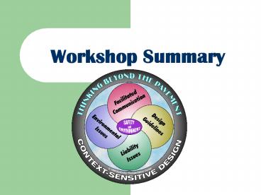 Workshop Summary