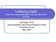 Listening Visits Supportive ListeningProblem Solving Intervention SLPS PowerPoint PPT Presentation
