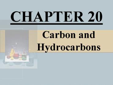 Carbon and Hydrocarbons