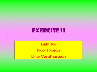 Exercise 11